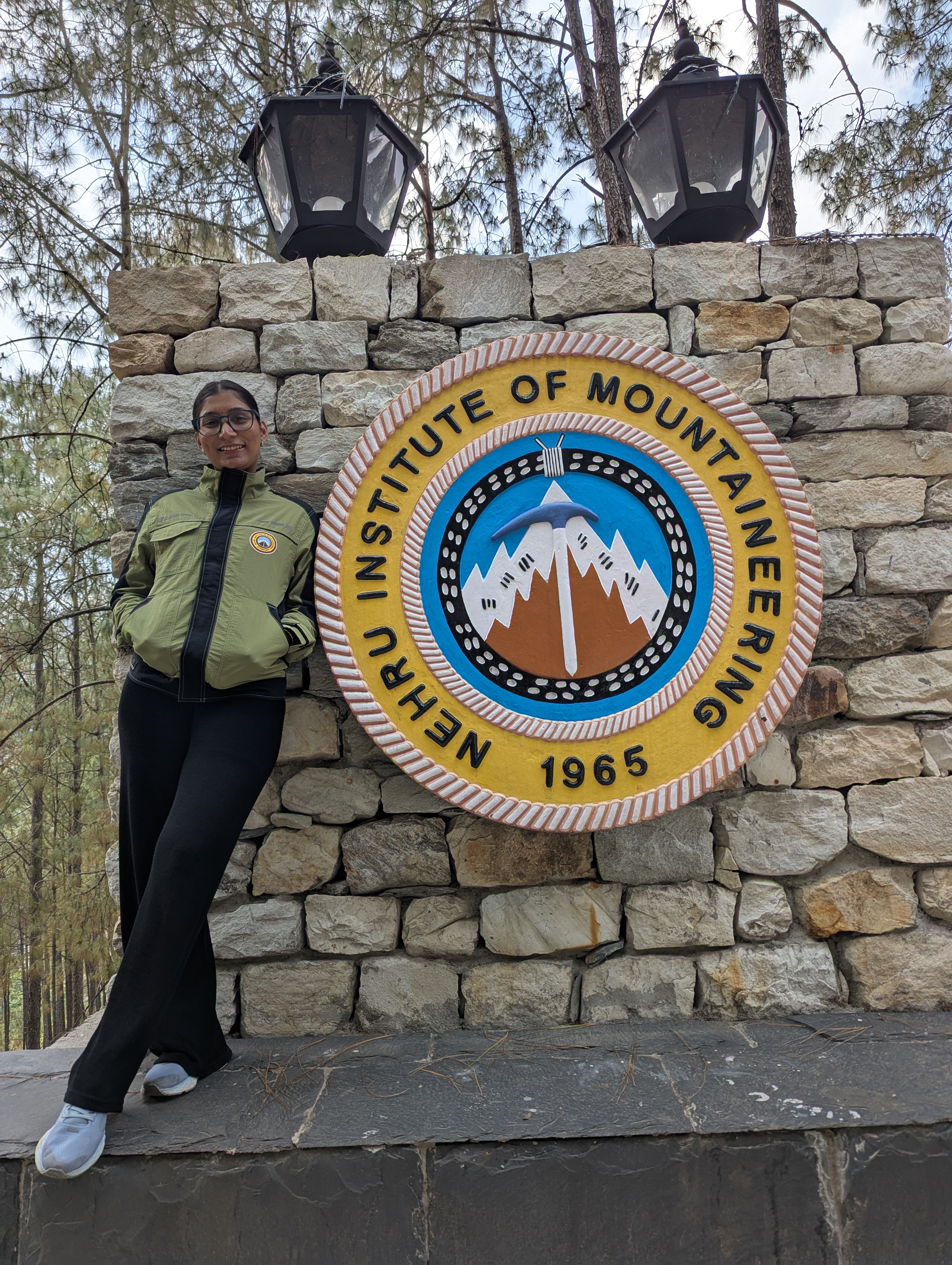 Snehal exploring scenic mountain lake